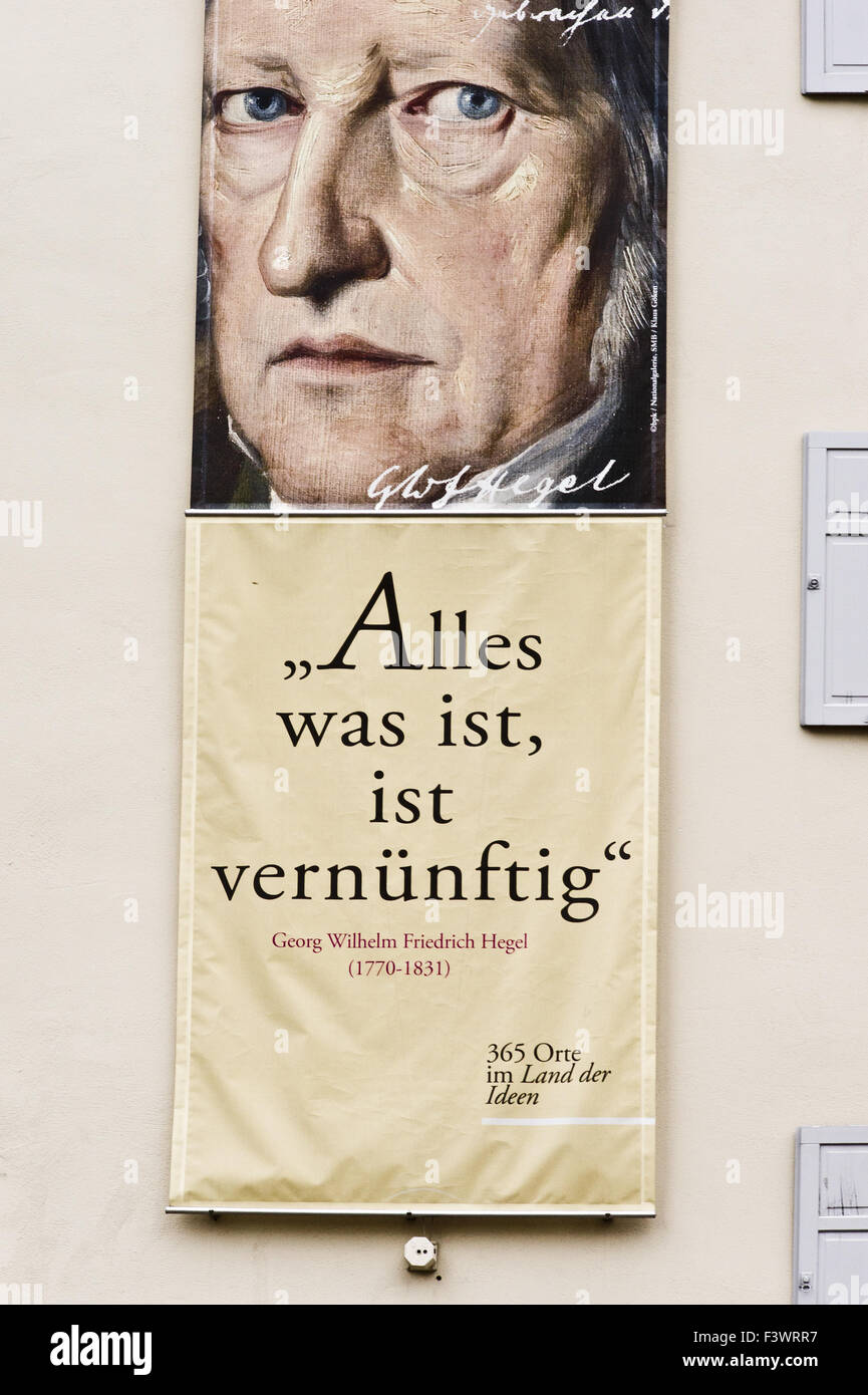 g.f Hegel, Hegel-Museum, Stuttgart Stockfoto