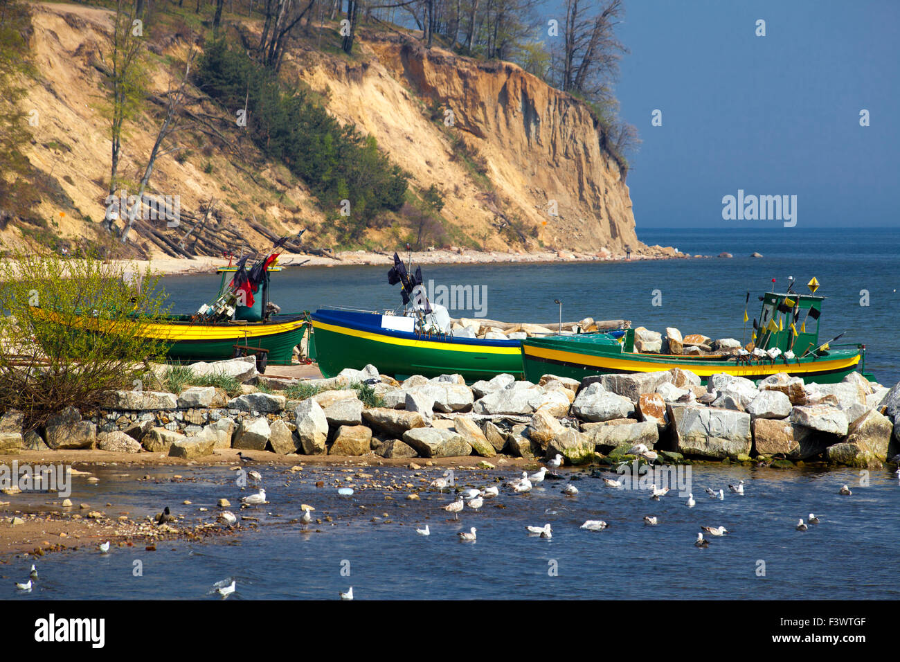 Sommerlandschaft am sonnigen Strand Stockfoto