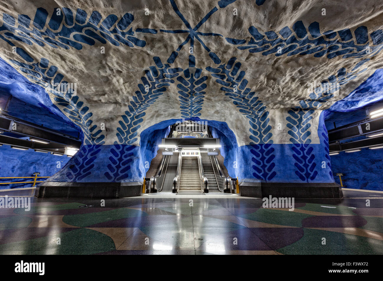 Stockholmer U-Bahn, U-Bahn-Kunst (U-Bahn-Museum), Stockholm, Schweden ...