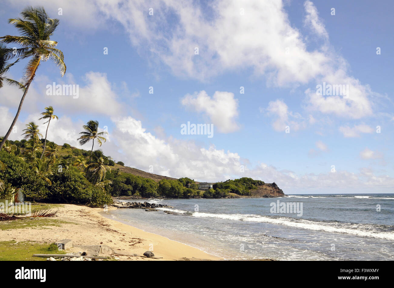 Bequia Karibikküste Stockfoto