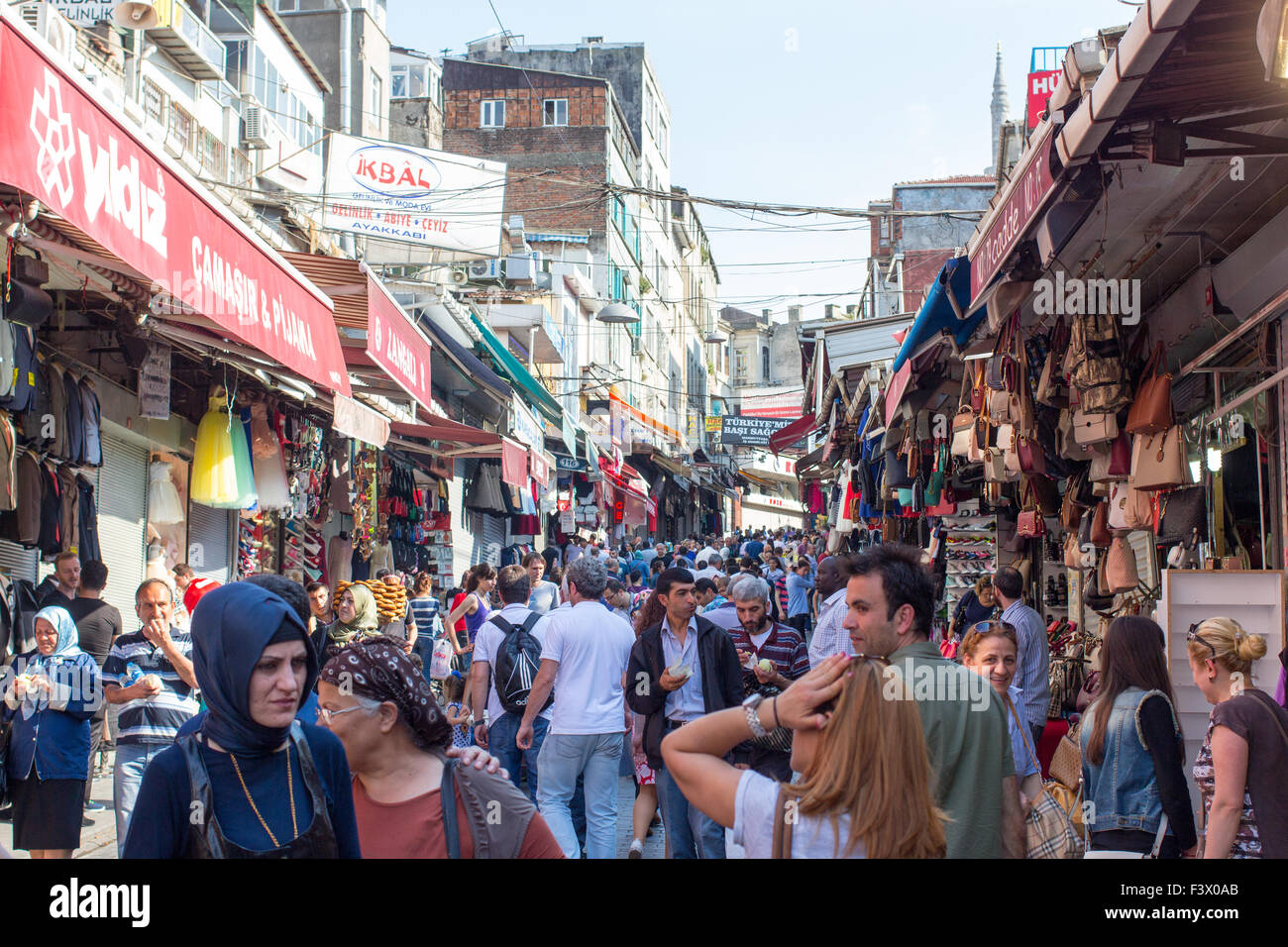 Straßenmarkt in Istanbul Türkei Stockfoto
