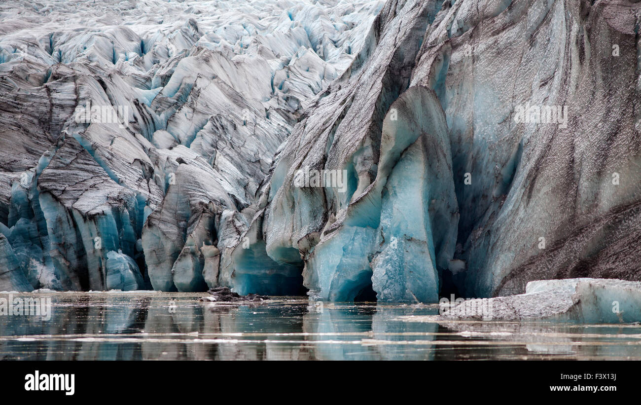 Svinafellsjokull Gletscher Süd Küste von Island Stockfoto