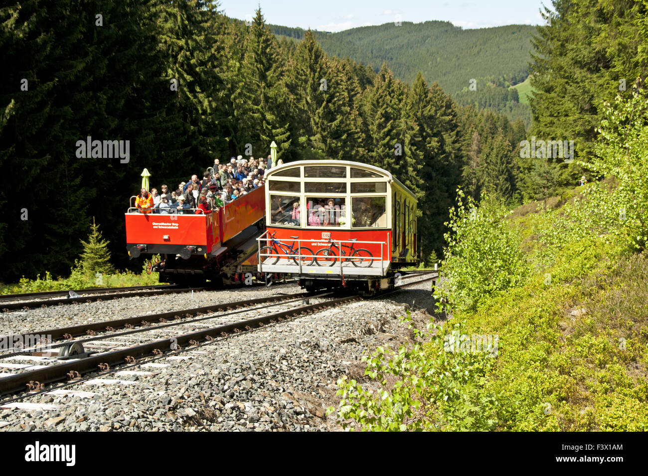Bergbahn Oberweißbach Abstellgleis Stockfoto