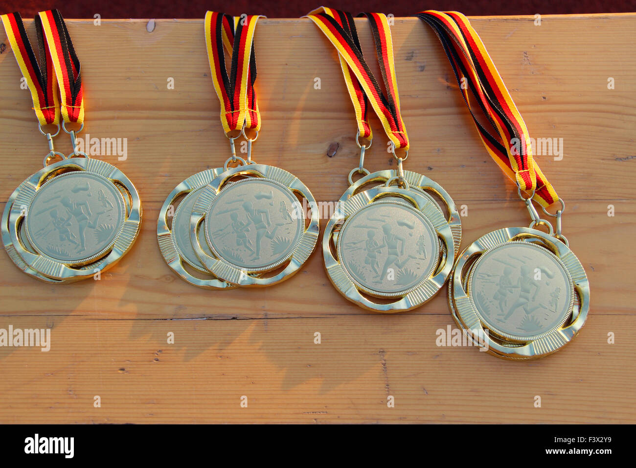 Medaillen für sprinten Stockfoto