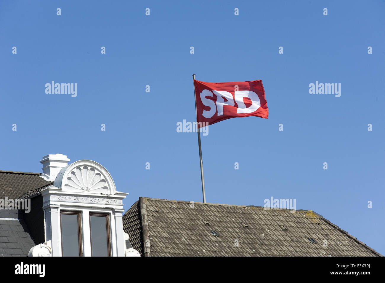 Flagge der SPD Stockfoto