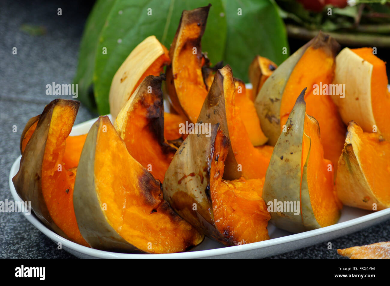 Nahaufnahme von Herbst Gemüse und Obst Stockfoto