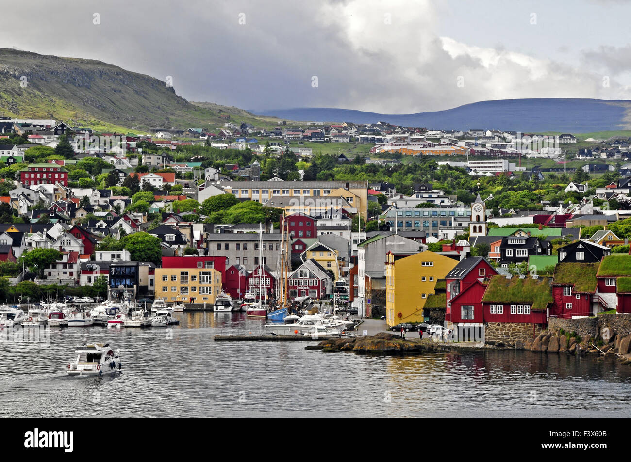 Torshavn auf den Färöer Inseln Stockfoto