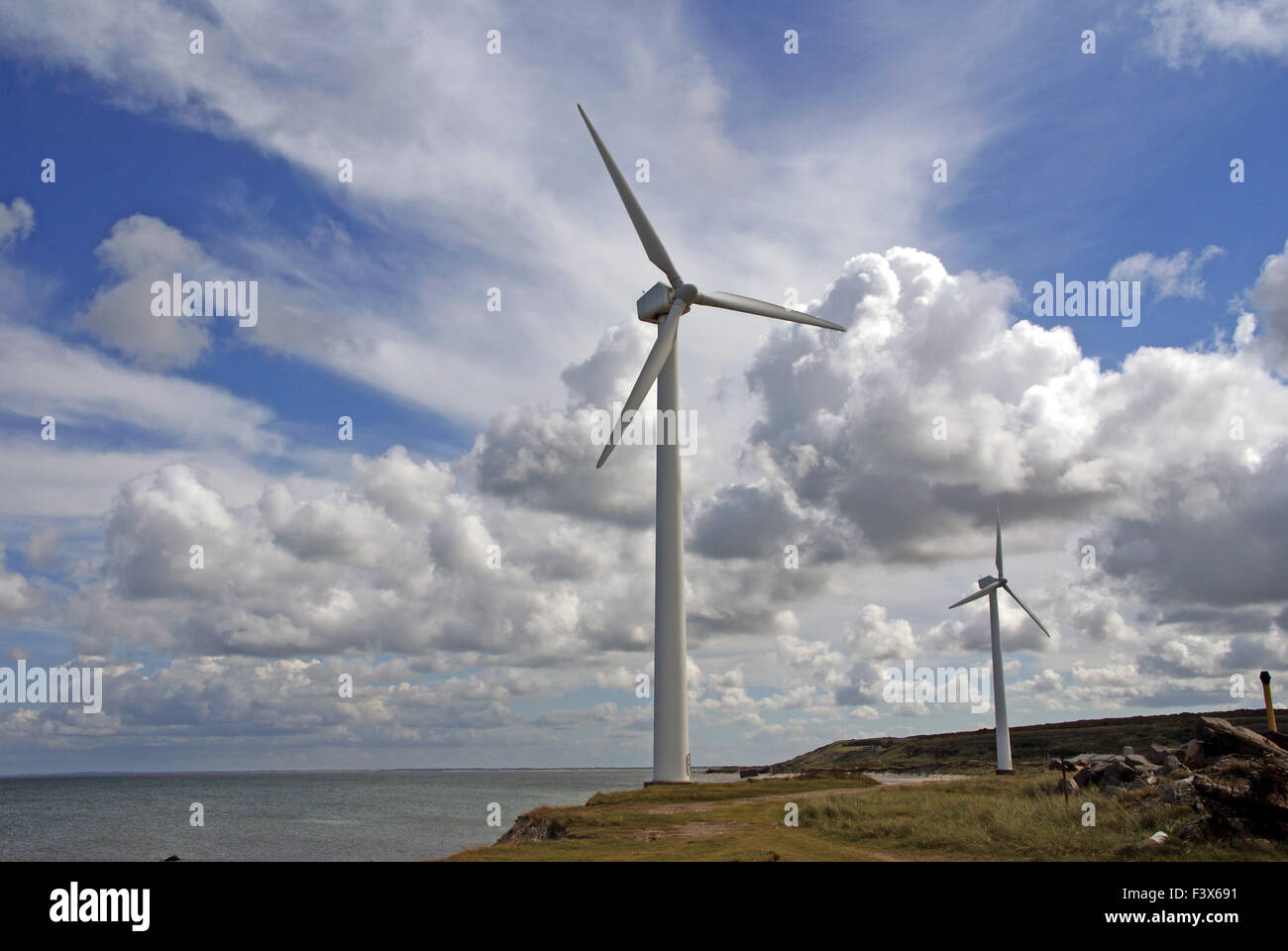 Windenergieanlage Stockfoto