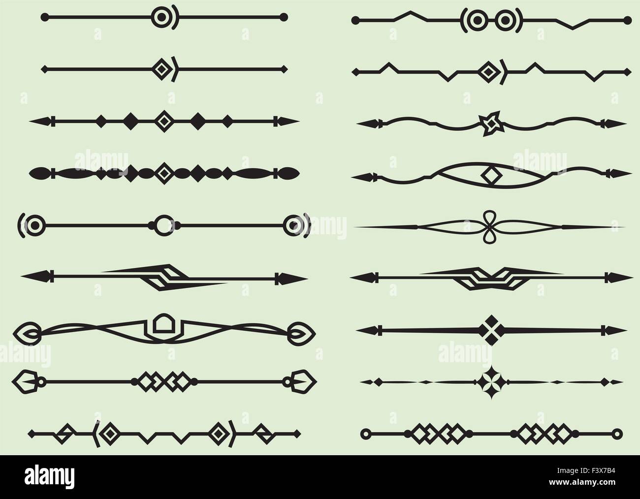 Text-Teiler ornamentale Gestaltung Vektorgrafiken Stock Vektor