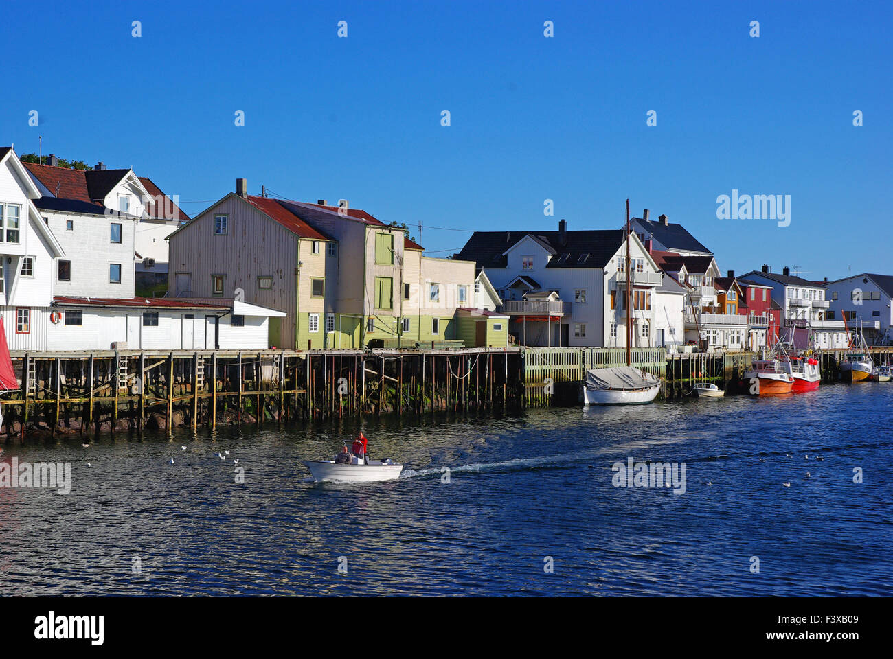 die Fischerei Dorf Henningsvær Stockfoto