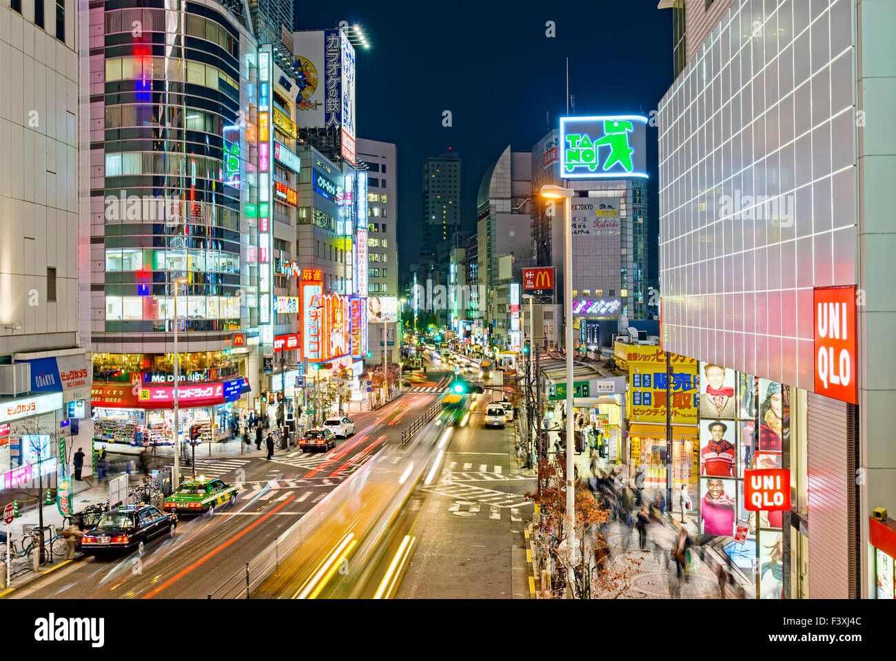 Tokyo Shinjuku Tokyo Lichter Nacht Japan Stockfoto