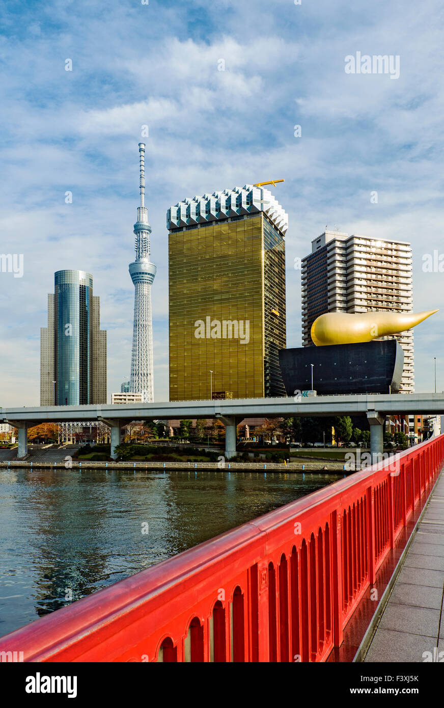 Philippe Starck Tokyo Skytree Tokyo Sumida River Stockfoto