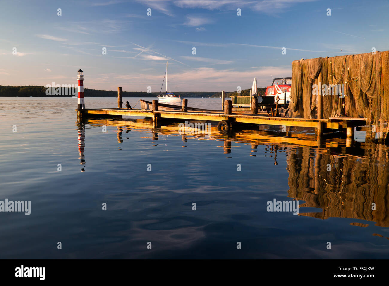 Abend am Werbellinsee Stockfoto