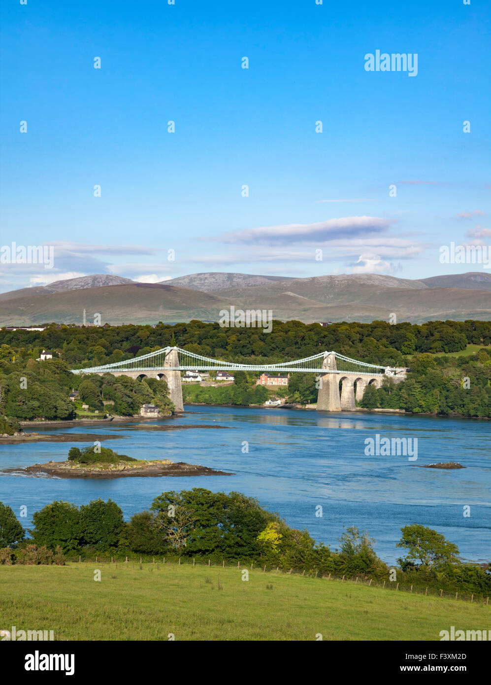 Menai Bridge und Swellies, Bangor, Nordwales Stockfoto