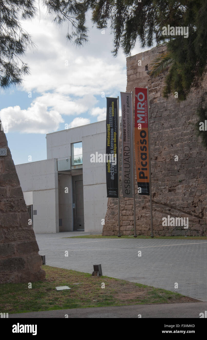 Eingang des Es Baluard Museum Stockfoto