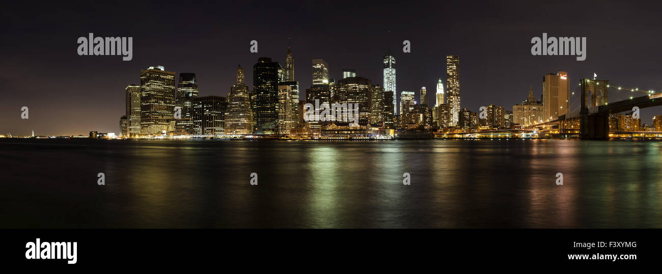 Skyline von New York City, Panorama-Foto Stockfoto