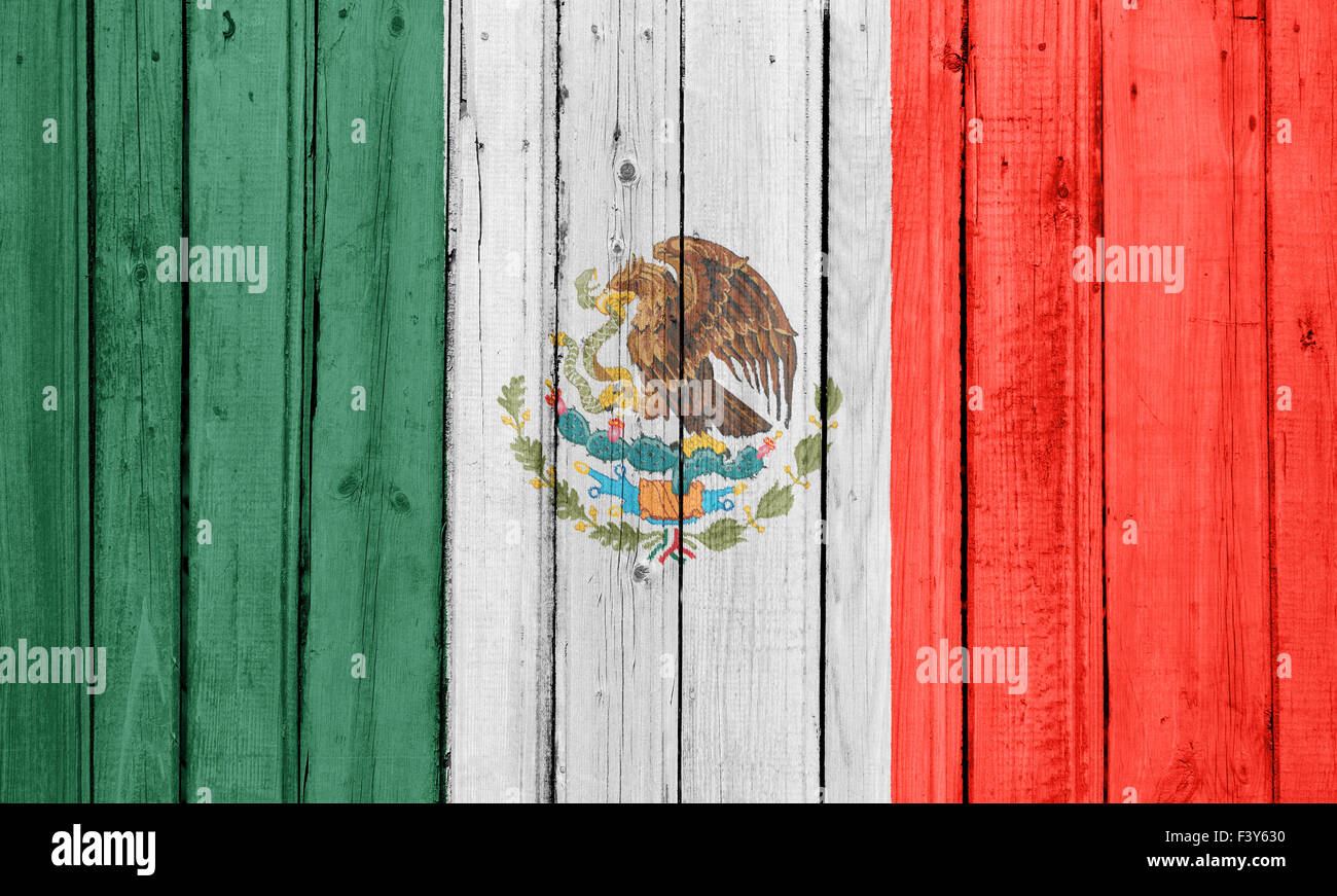 Die mexikanische Flagge Stockfoto