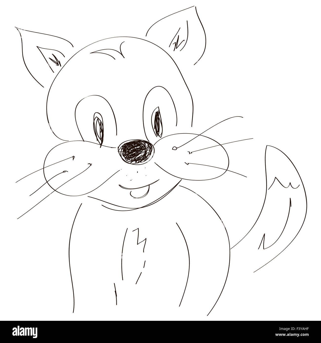 Katze-Skizze doodle Vector Stockfoto