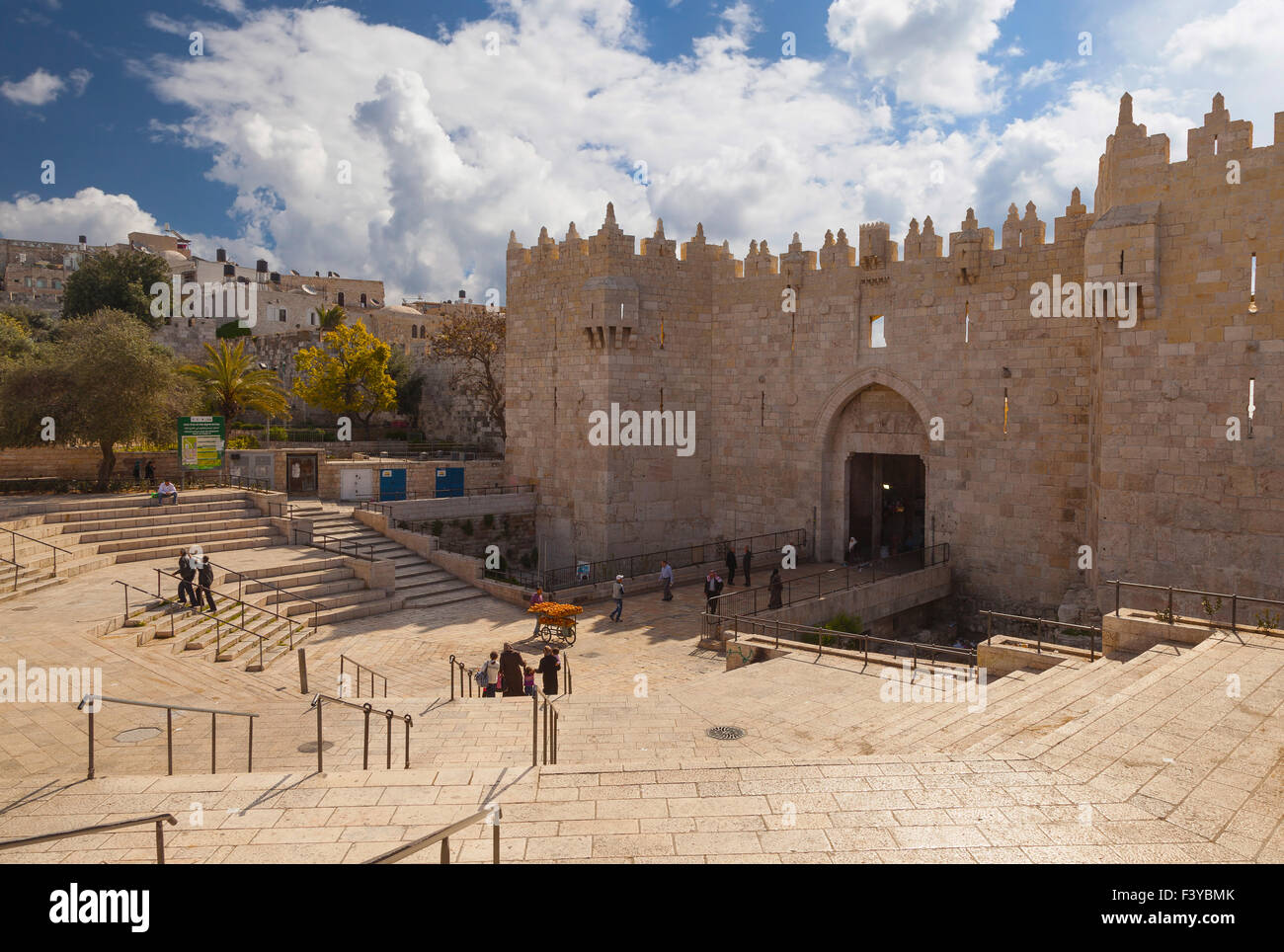 Damaskus-Tor, Jerusalem Stockfoto