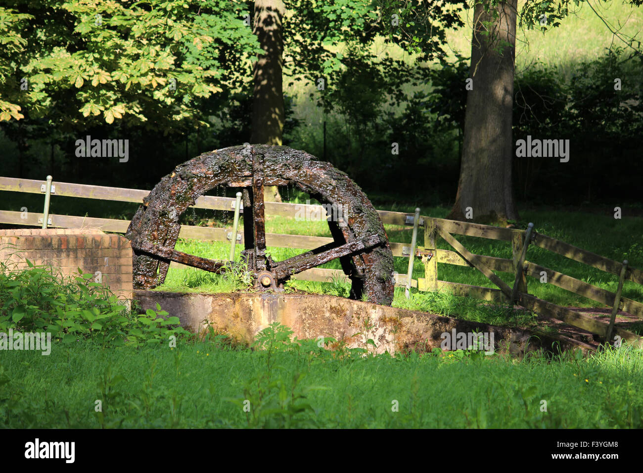 alten Wasserrad Stockfoto