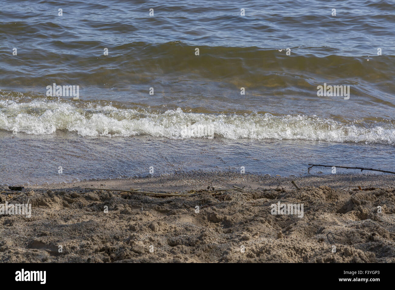 Detail der Strand mit Sand und Welle Stockfoto
