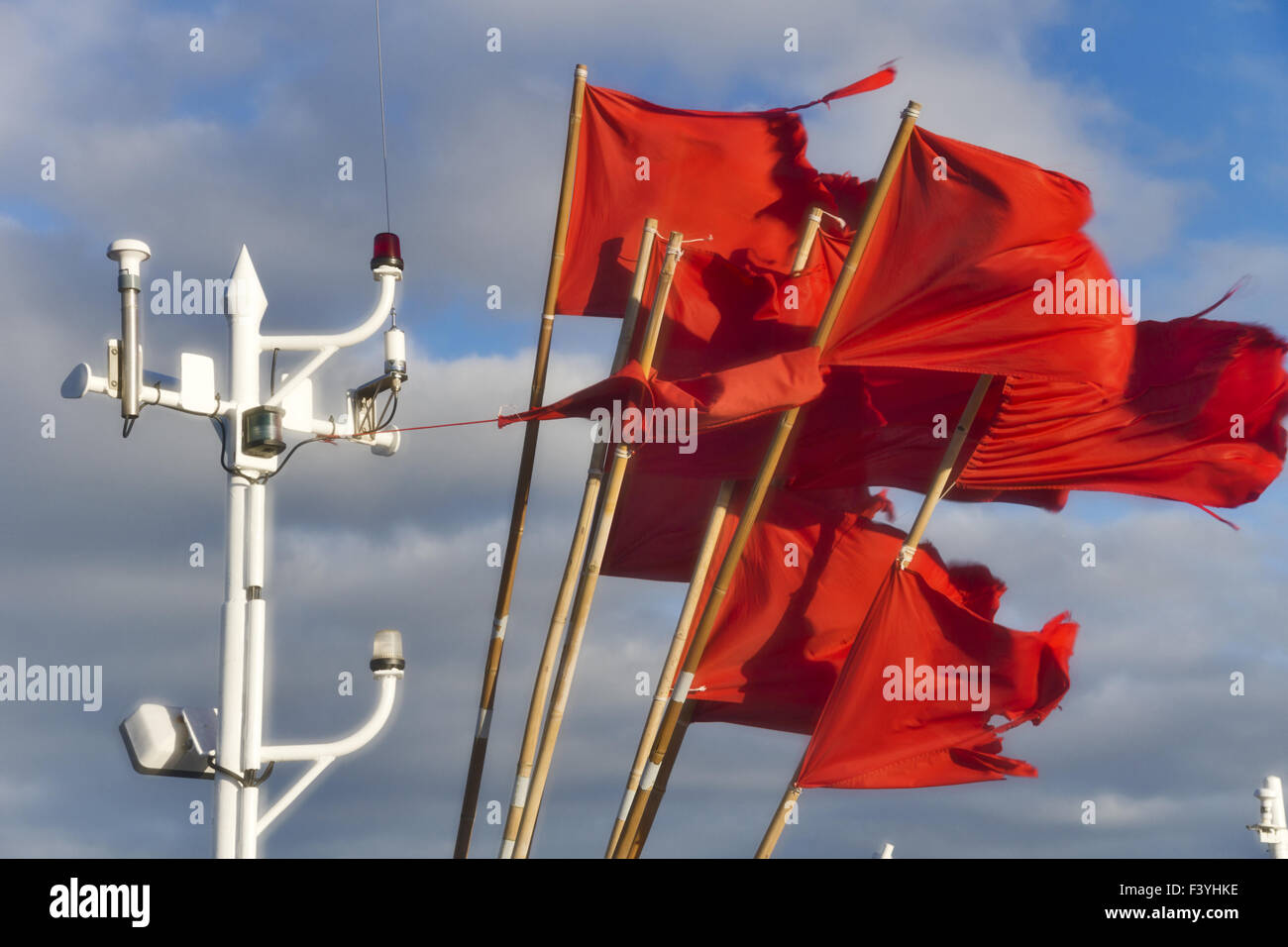 Angeln net Fahnen Stockfoto