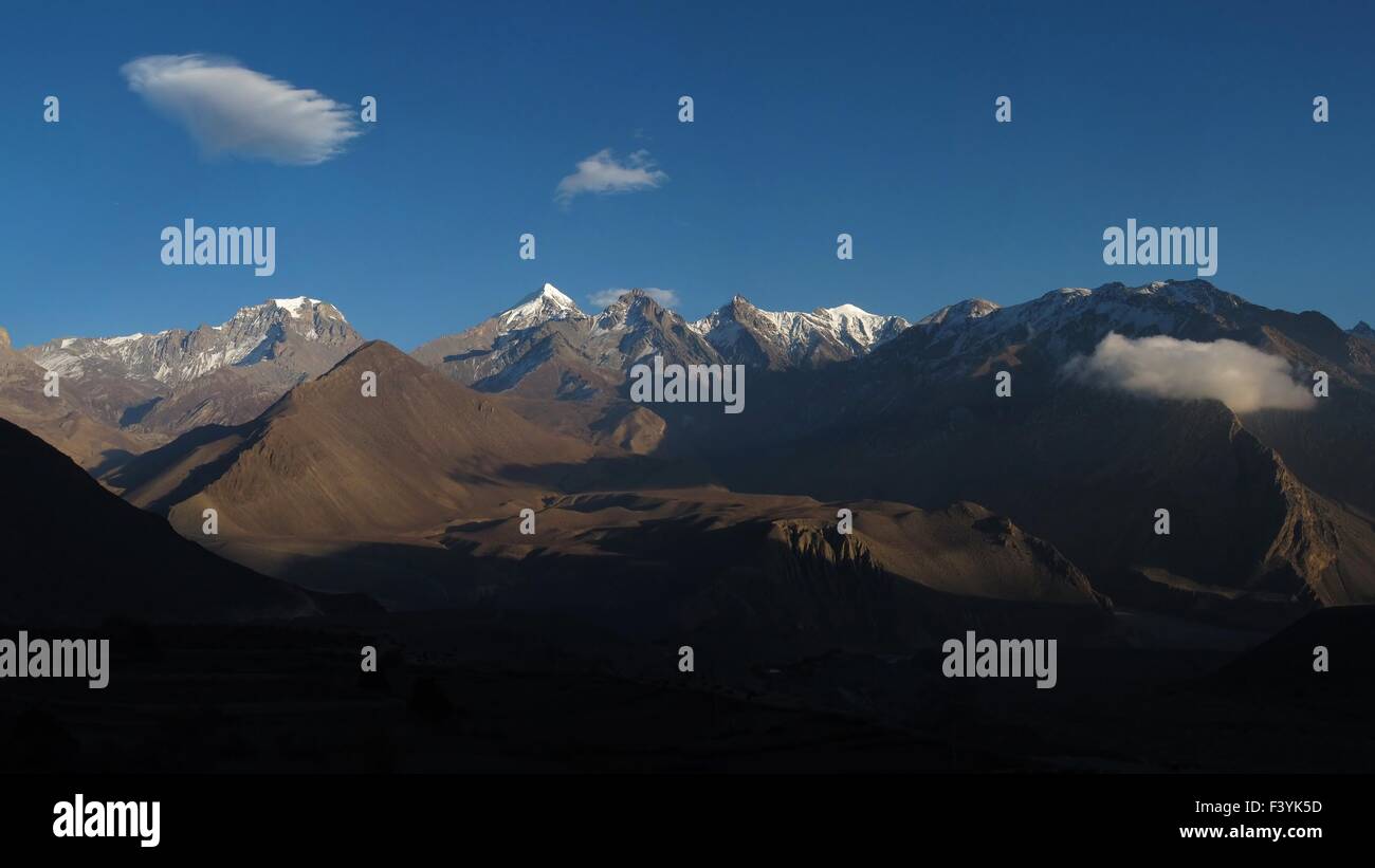 Abendstimmung im unteren Bereich der Mustang Stockfoto