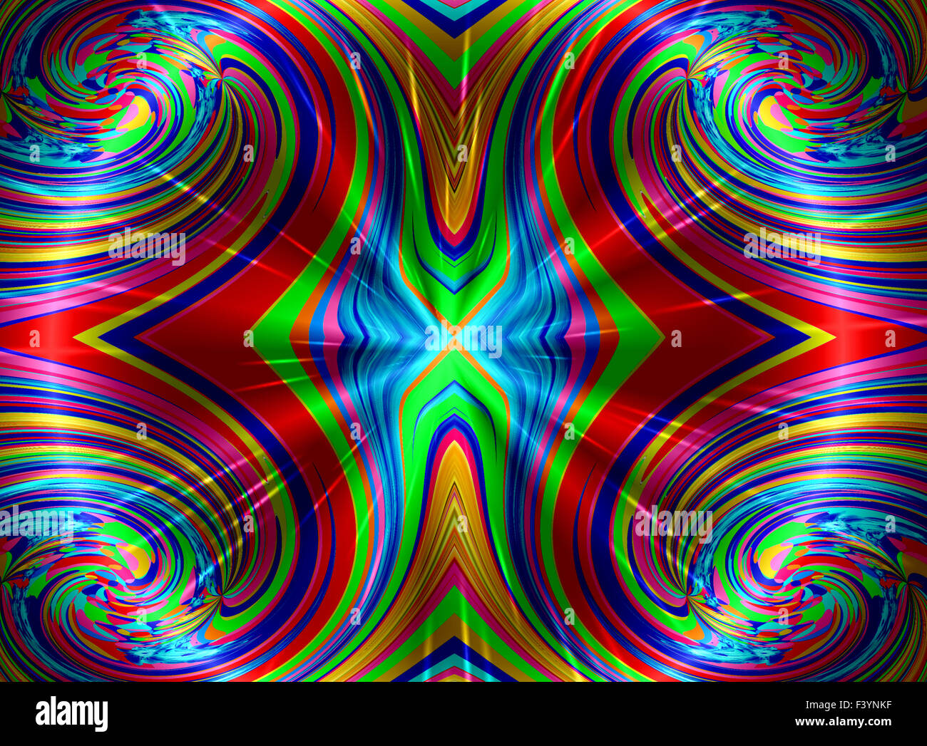 Kreative Hintergrund mit einem wunderbaren Kaleidoskop der Farbharmonie.       A-0893. Stockfoto