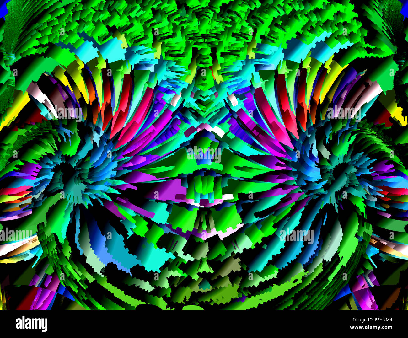 Dekorative Bulk künstlerische buntes Mosaikstein, als ein separates Bild von Halbedelsteinen. Computergrafik.   A-1678. Stockfoto