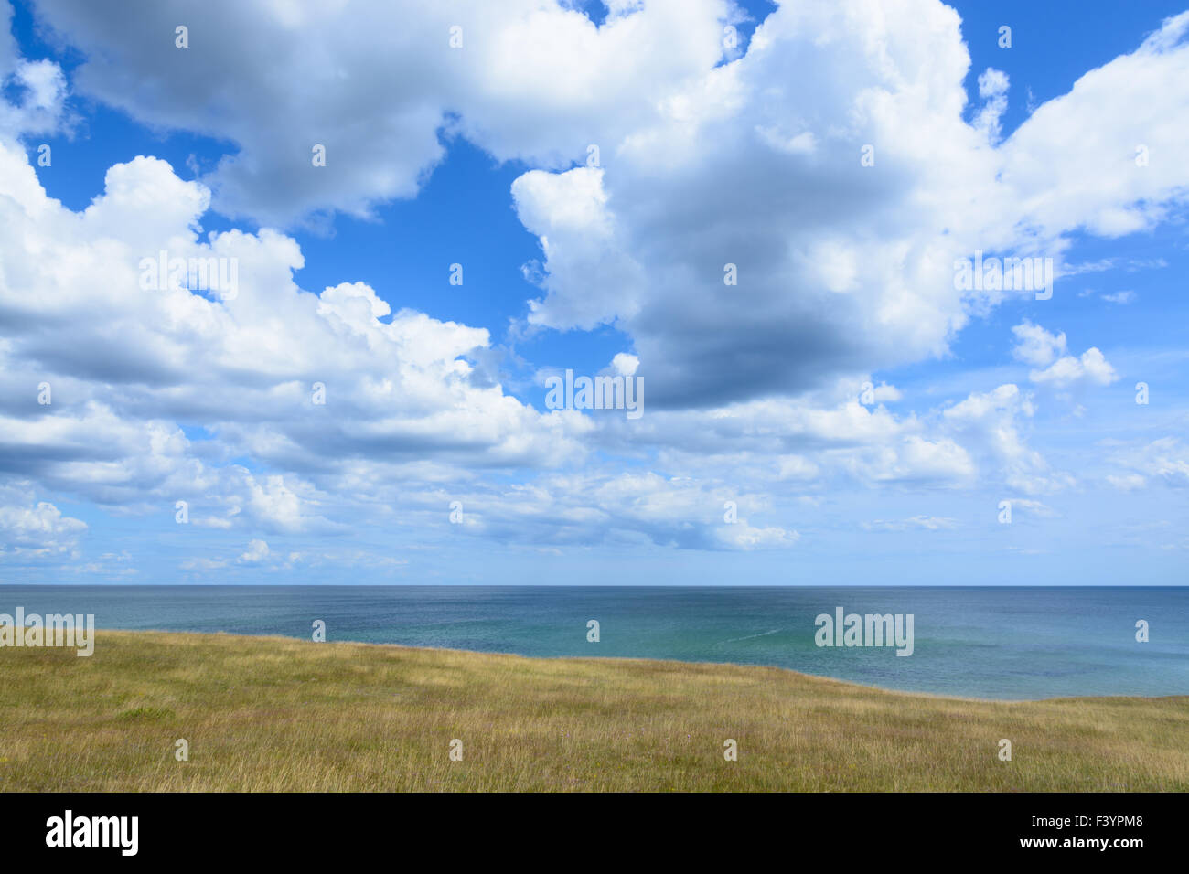 Heide, Meer, Wolken Stockfoto