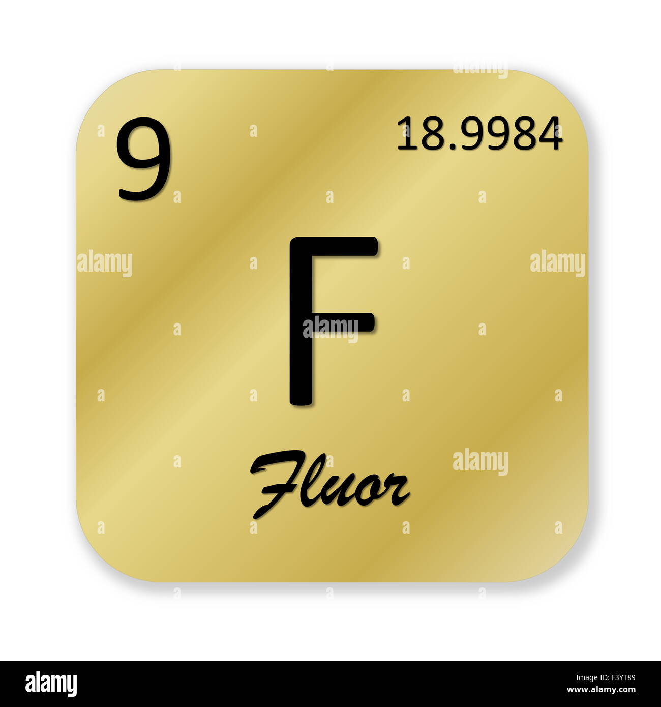 Fluor-Element, französische fluor Stockfoto