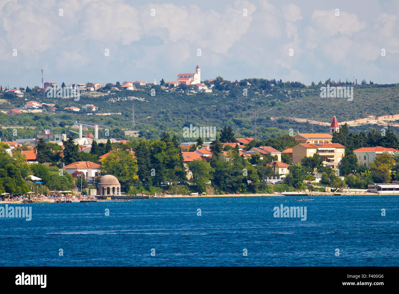 Zadar Kolovare Strand und Küste anzeigen Stockfoto