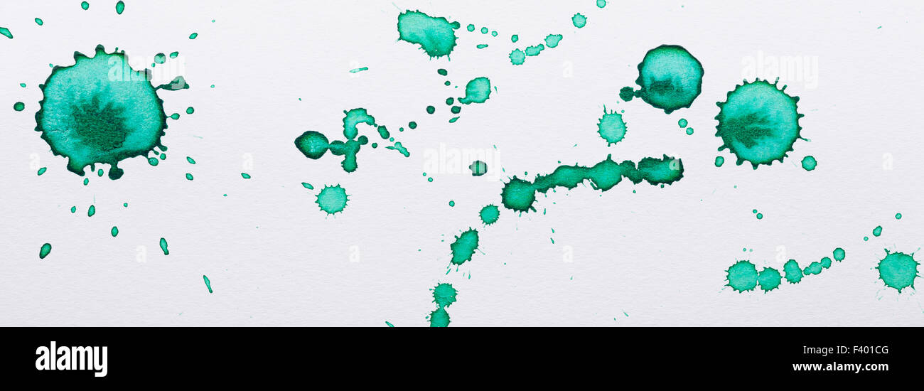 Grüne Tinte Flecken Stockfoto