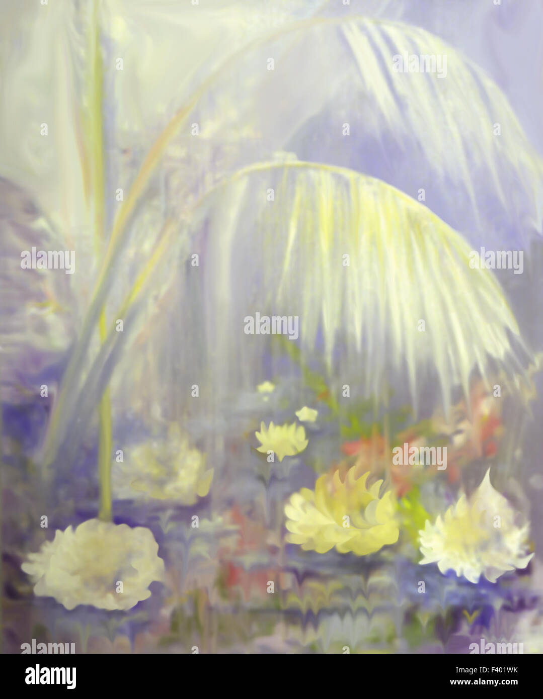 Blaue Tropen Malerei Stockfoto