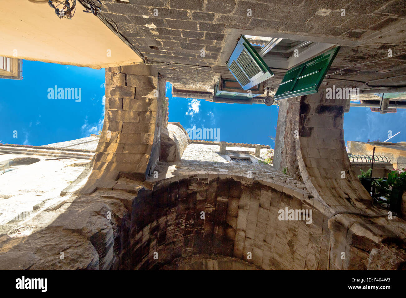 Stein-Architektur der Altstadt von Split Stockfoto