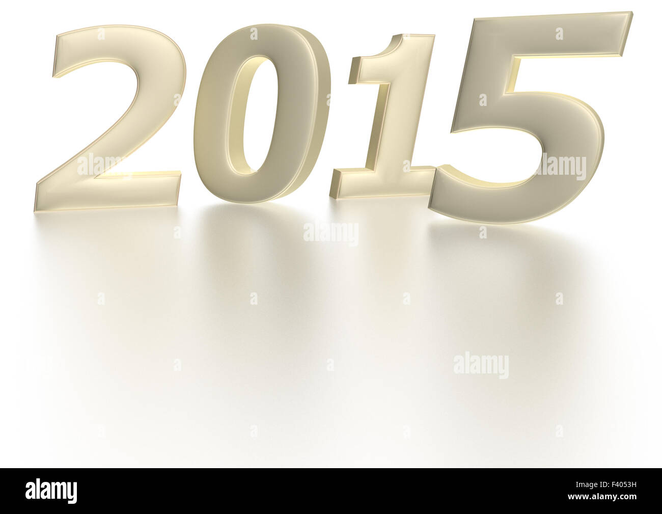 Goldene 2015 Jahr Karte Probe Stockfoto