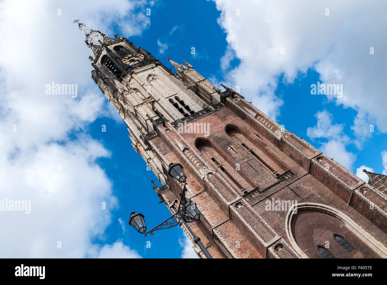 Turm der Nieuwe Kerk in Delft, Holland Stockfoto