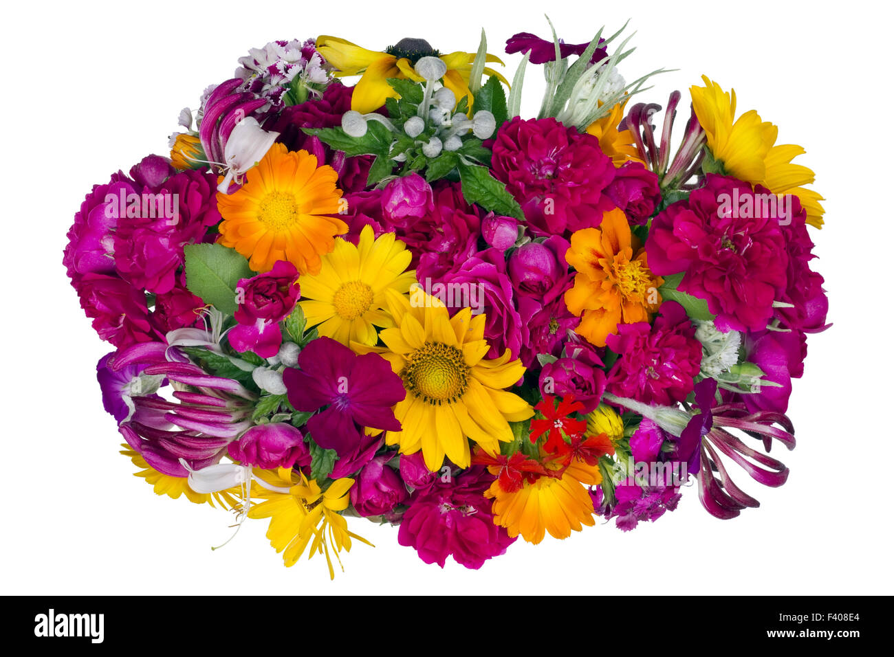 Blumen Bett isoliert Konzept Stockfoto