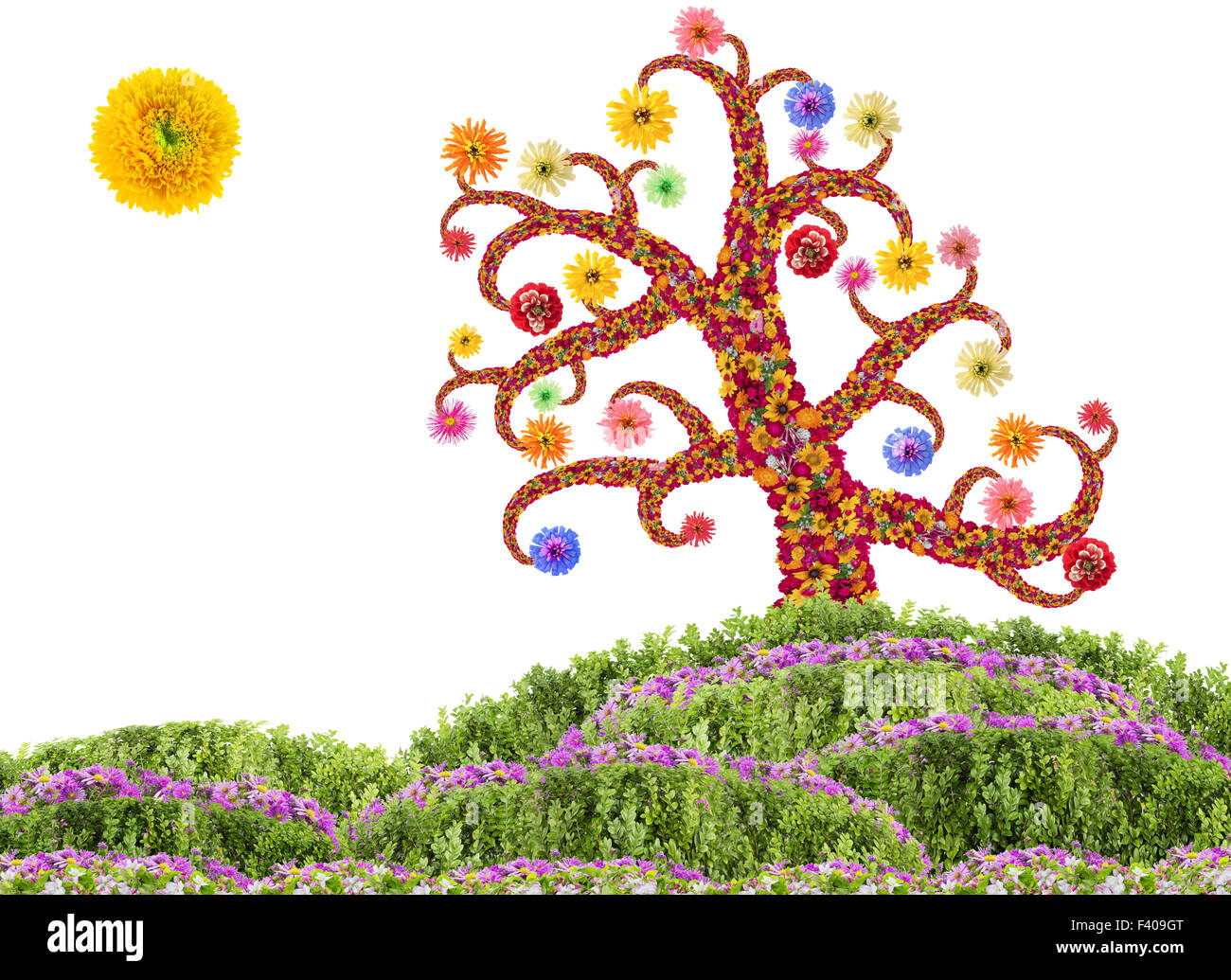 Ostern Blumen Baum Konzept Stockfoto