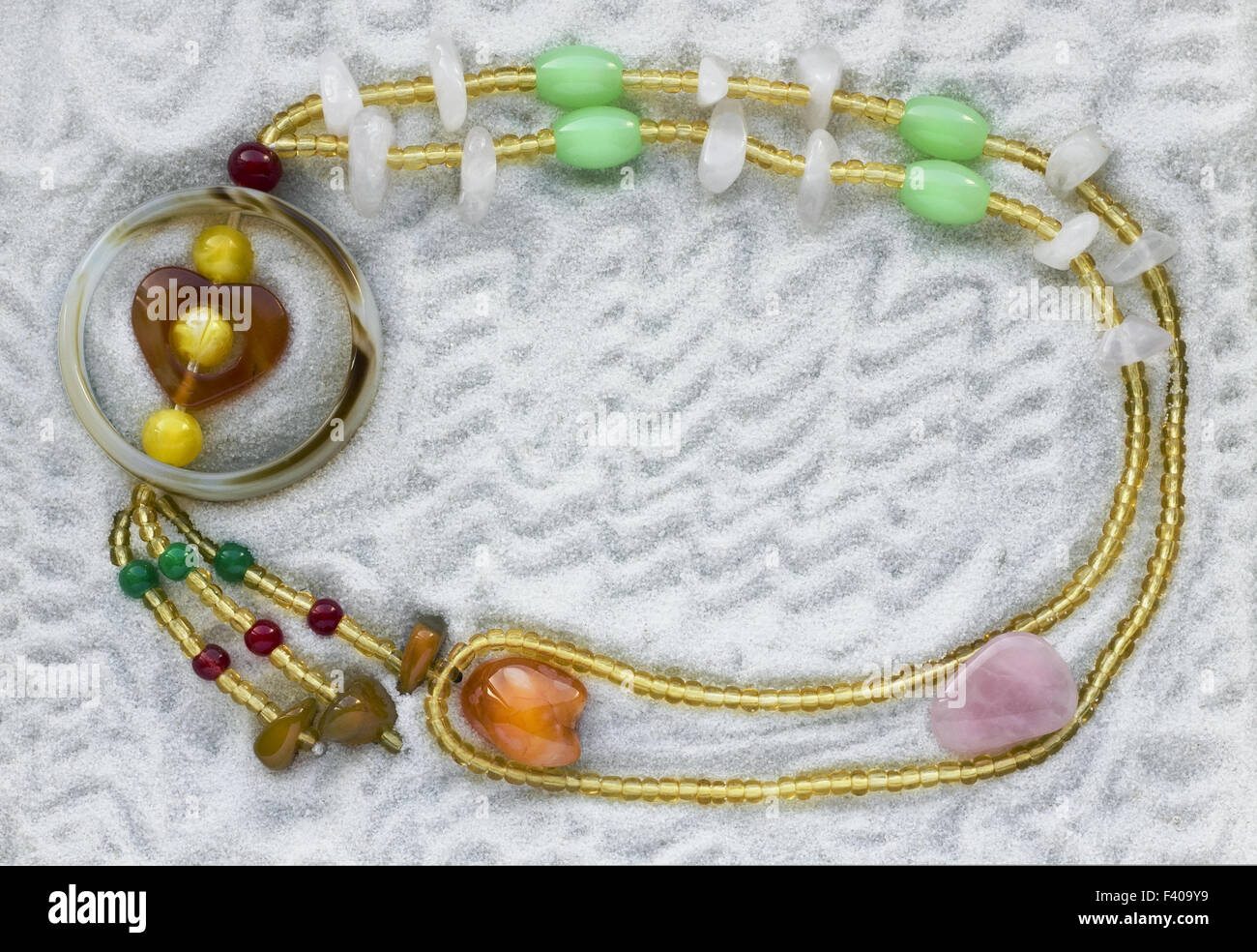 Halskette aus Glasperlen Stockfoto