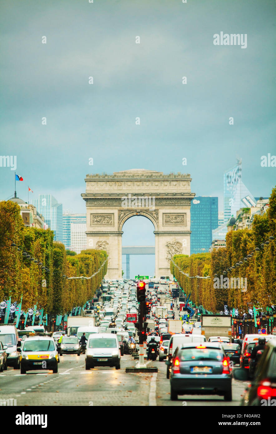 Arc de Triomphe de l'Etoile in Paris Stockfoto