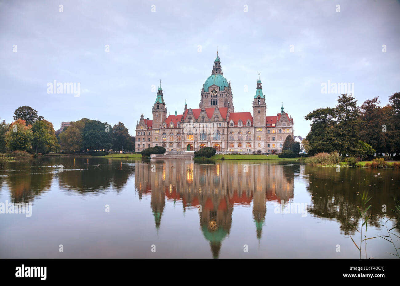 Neues Rathaus Hannover Stockfoto