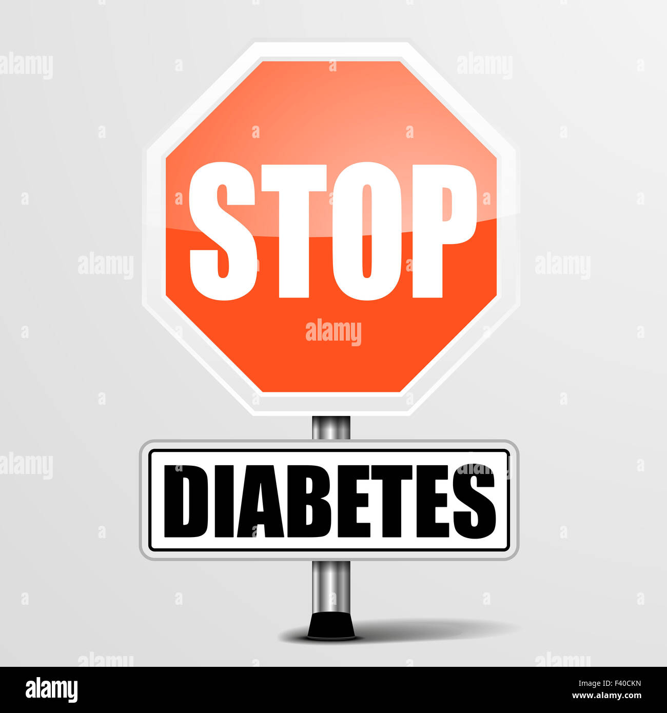RoadSign StopDiabetes Stockfoto