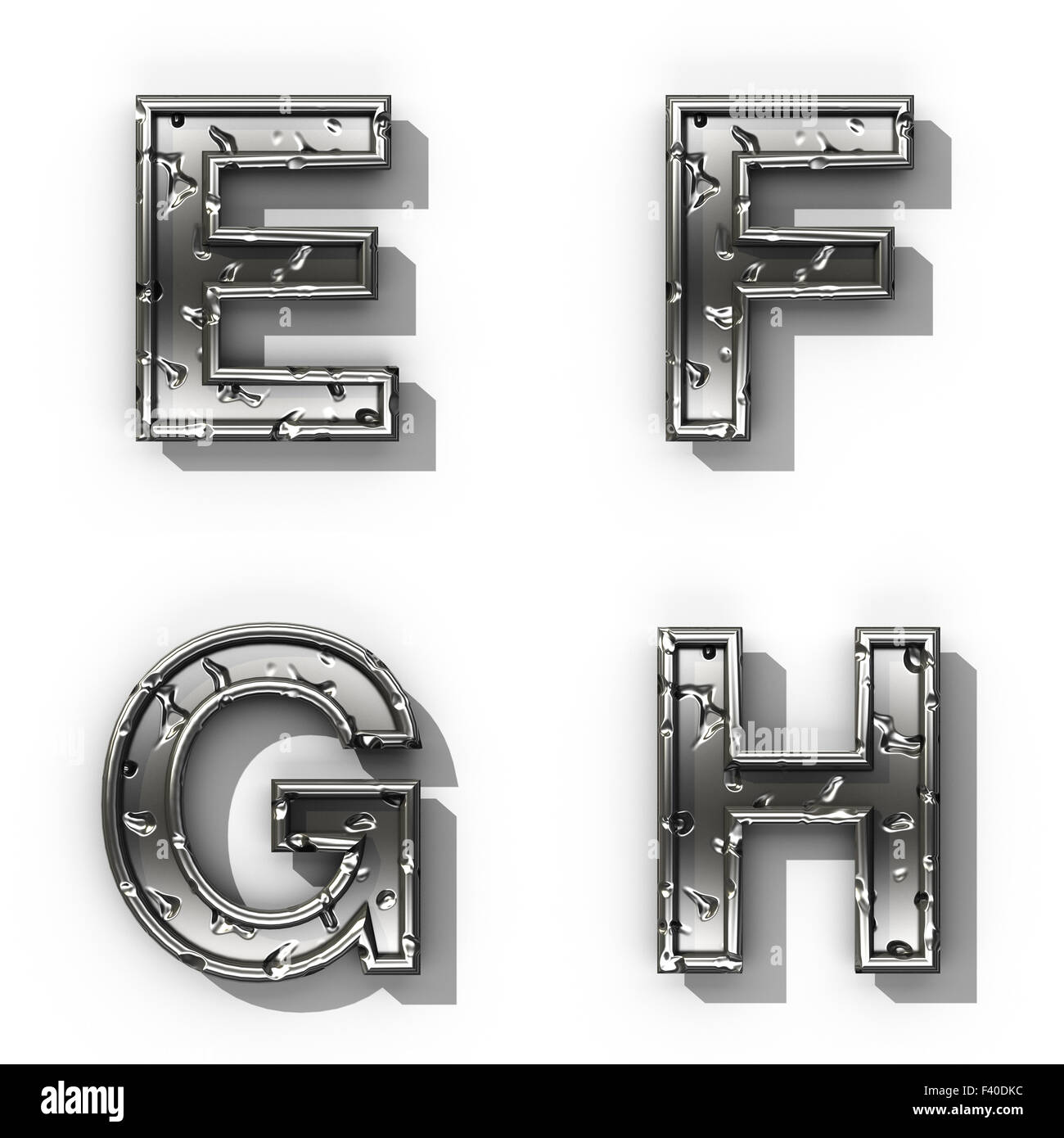 Ein Metall Mit 4 Buchstaben Metall alphabet buchstaben -Fotos und -Bildmaterial in hoher Auflösung