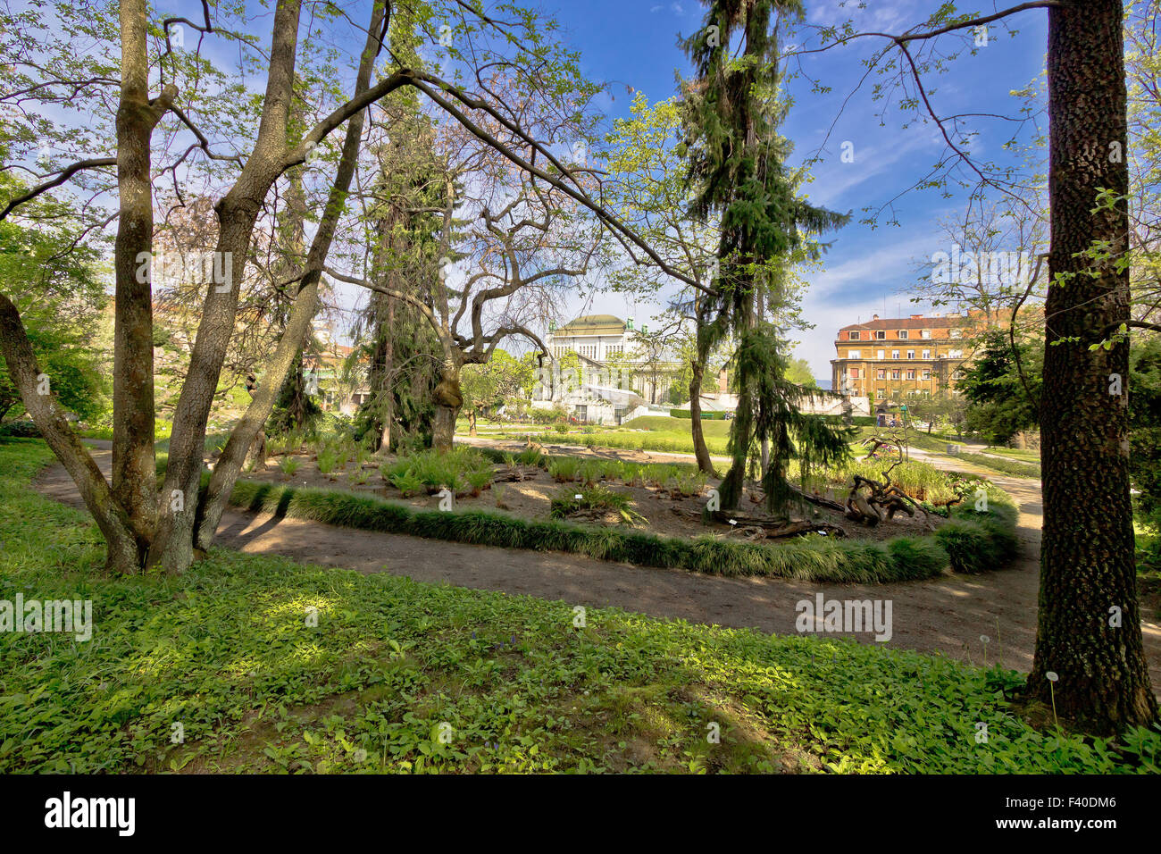 Botanischer Garten von Zagreb Flora anzeigen Stockfoto