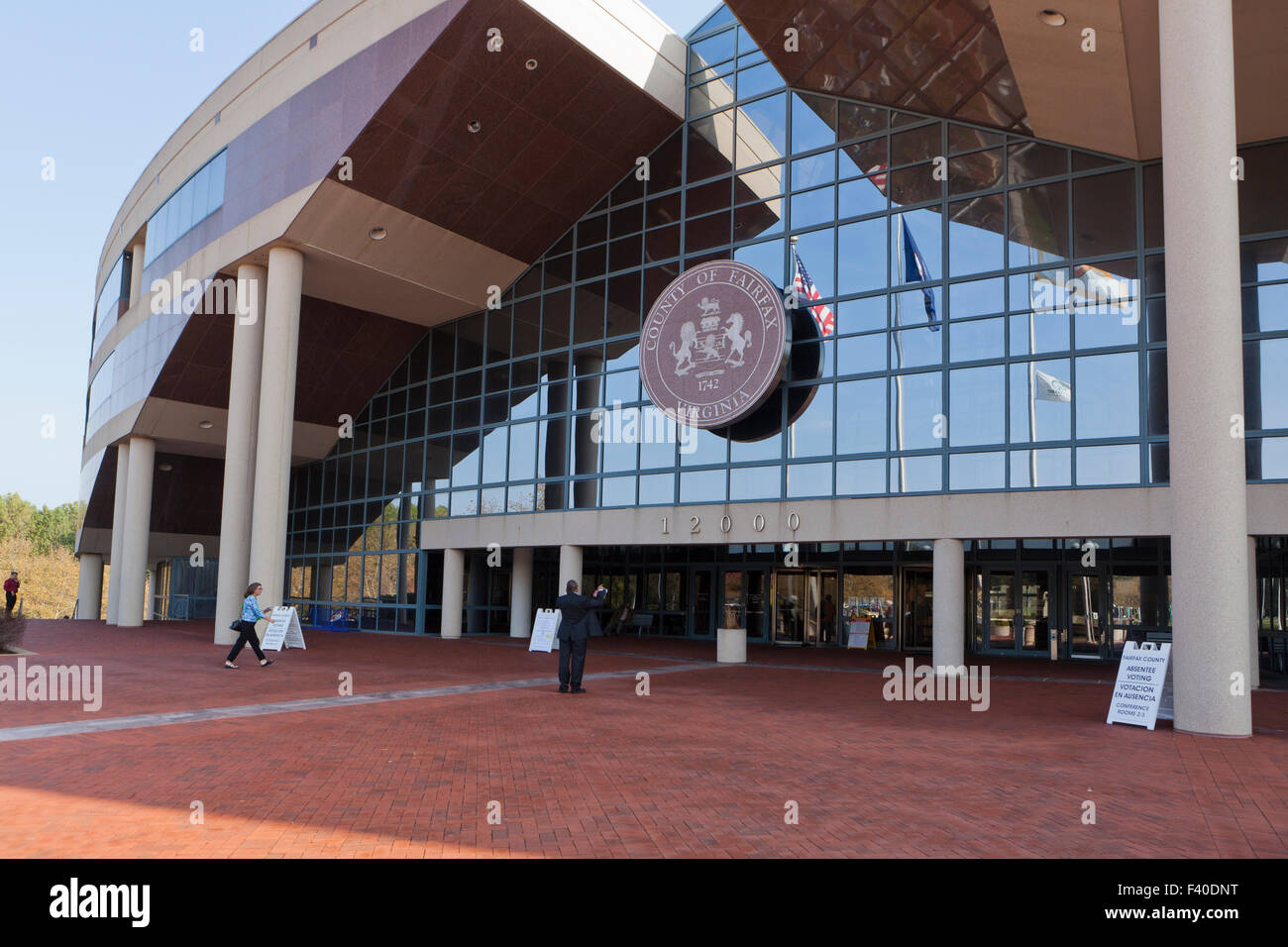 Fairfax County Government Center Gebäude - Fairfax, Virginia, Vereinigte Staaten Stockfoto