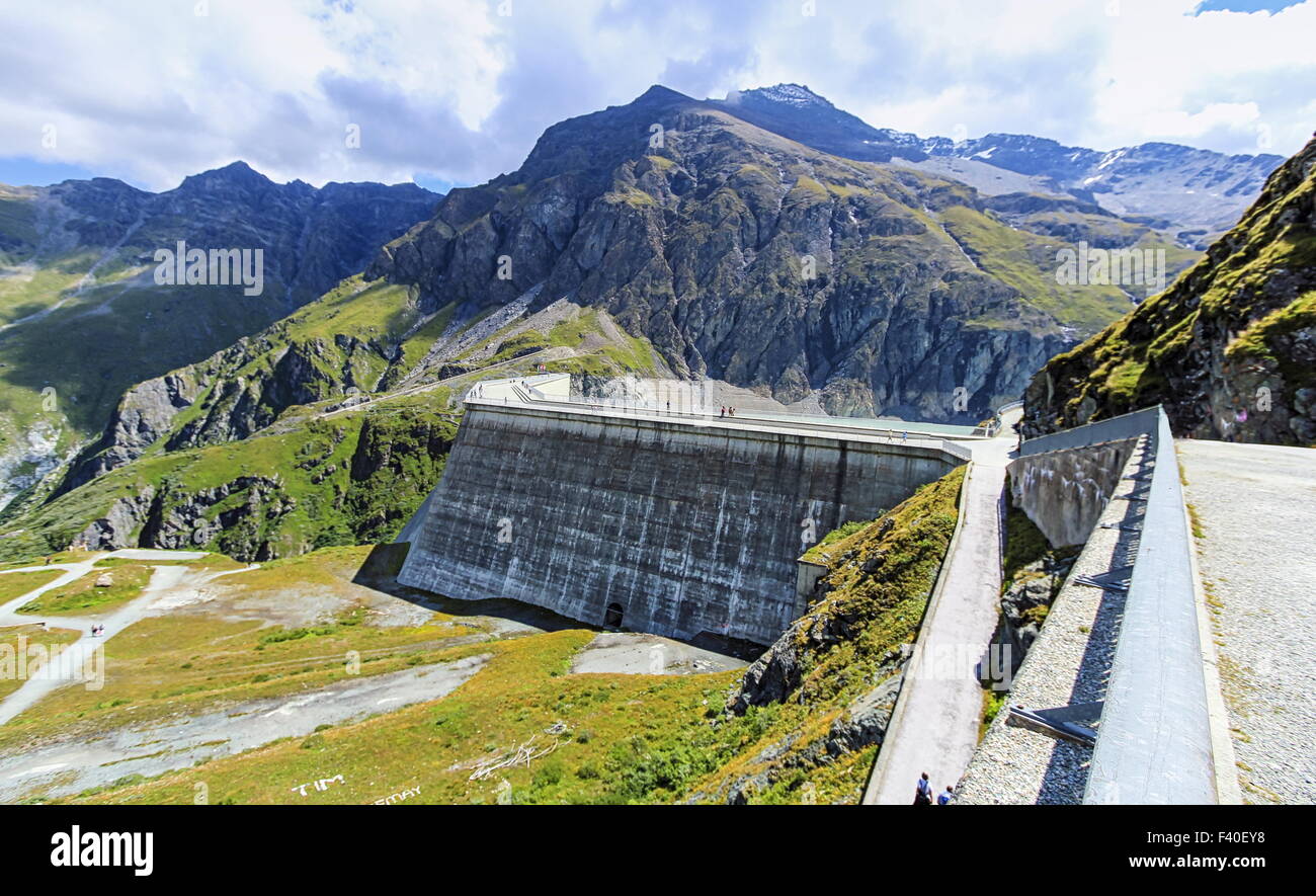 Grande Dixence Staumauer, Wallis, Schweiz Stockfotografie - Alamy