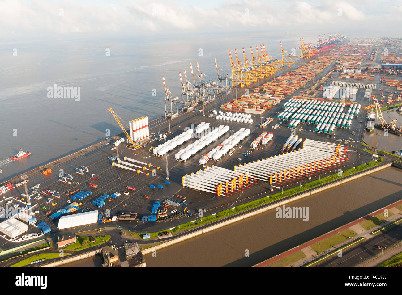 Luft Foto terminal Bremerhaven Stockfoto