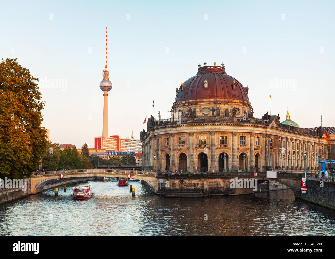 Berliner Stadtbild in den frühen Abend Stockfoto