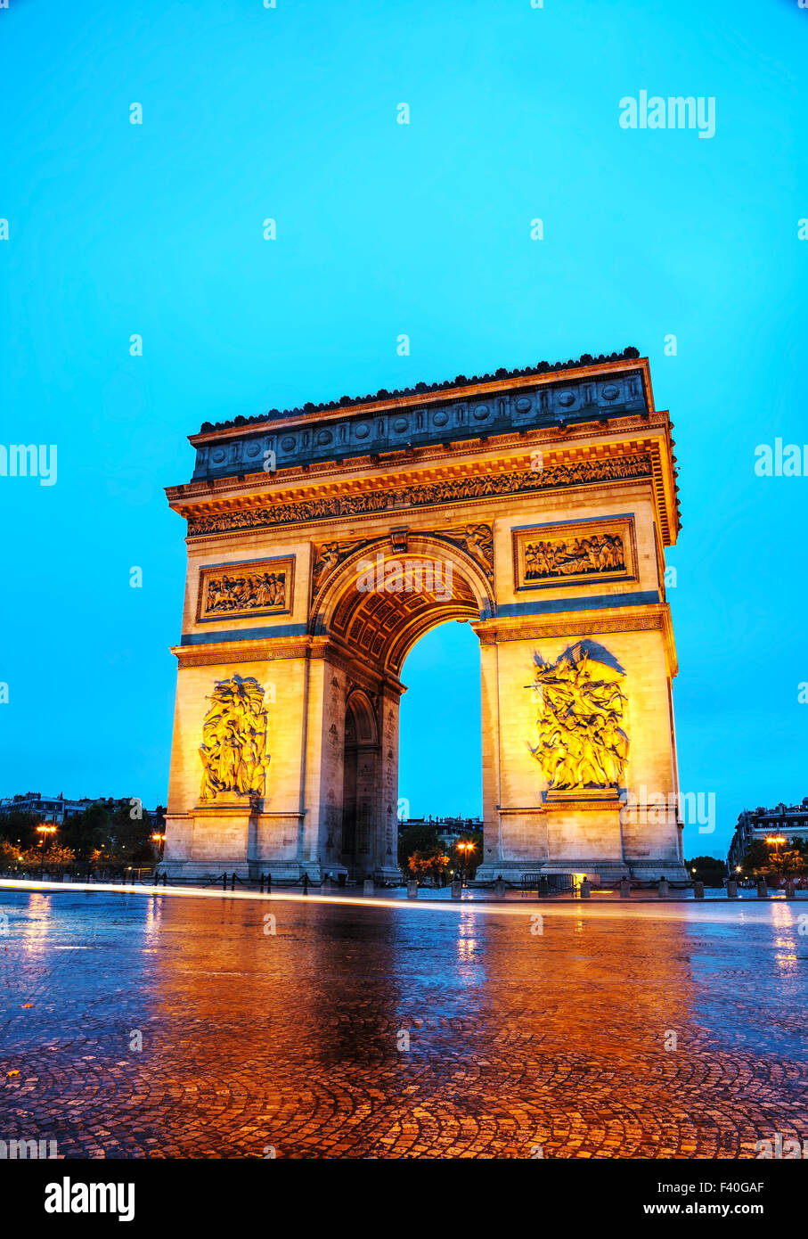 Arc de Triomphe de l'Etoile in Paris Stockfoto